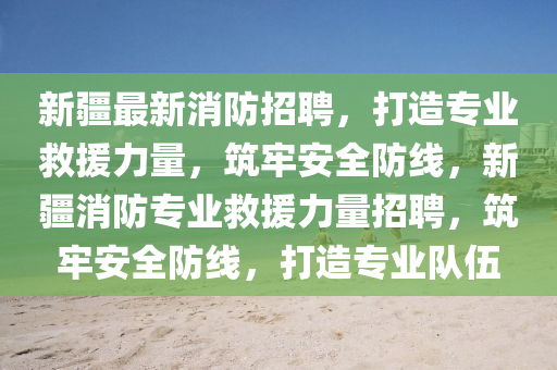 新疆最新消防招聘，打造專業(yè)救援力量，筑牢安全防線，新疆消防專業(yè)救援力量招聘，筑牢安全防線，打造專業(yè)隊伍