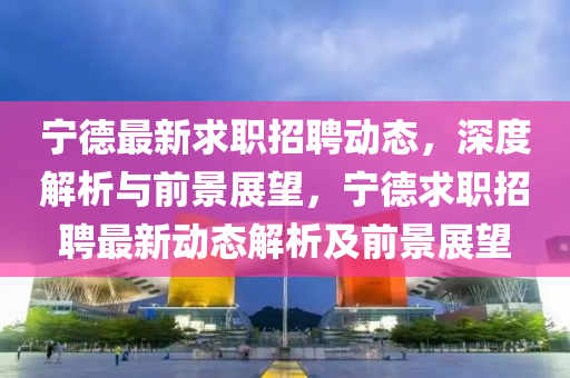 寧德最新求職招聘動態(tài)，深度解析與前景展望，寧德求職招聘最新動態(tài)解析及前景展望